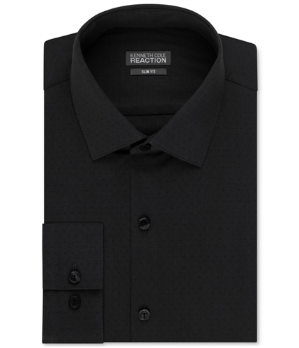 Kenneth Cole Mens Slim Fit Dry-Tek Button Up Dress Shirt charcoal 18