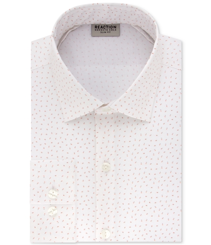 Kenneth Cole Mens Techni-Cole Button Up Dress Shirt scallop 16.5