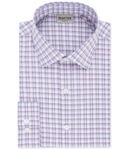 Kenneth Cole Mens Three-Way Stretch Button Up Dress Shirt purplemulti 16