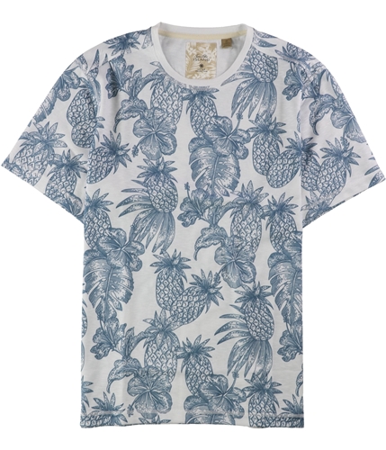 Tasso Elba Mens Island Pineapple Print Graphic T-Shirt white M
