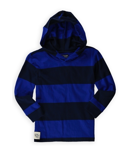 Chaps Boys Striped Hooded Graphic T-Shirt blue XS