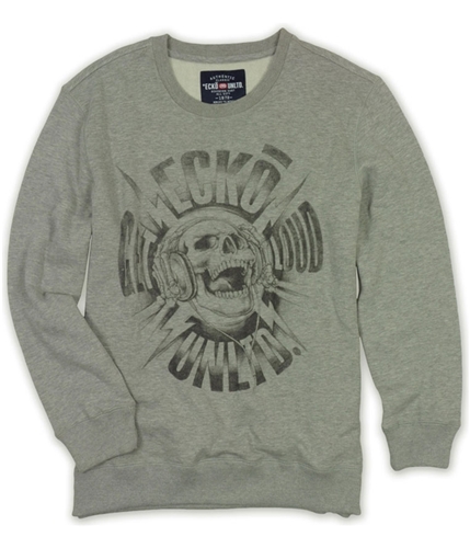Ecko Unltd. Mens Get Loud Pullover Graphic Sweatshirt greyheath XS