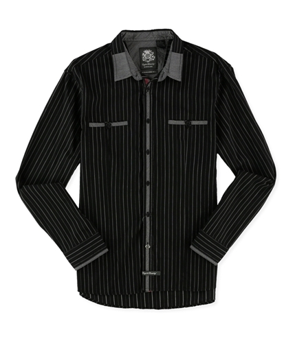 English Laundry Mens Blaque Label Button Up Shirt black XL