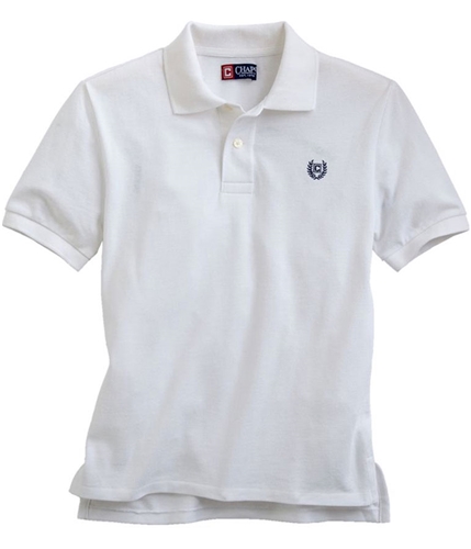 Chaps Boys Solid Logo Rugby Polo Shirt white S