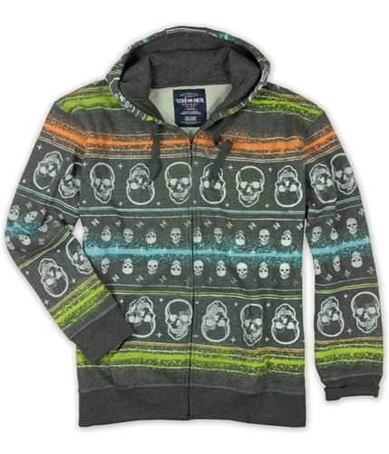 Ecko Unltd. Mens Neon Group Skull Print Hoodie Sweatshirt black XS