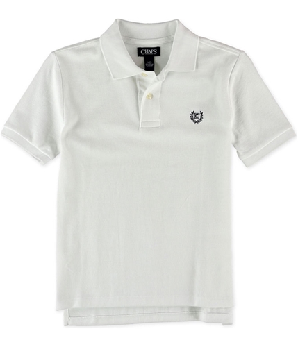Chaps Boys Solid Rugby Polo Shirt white S