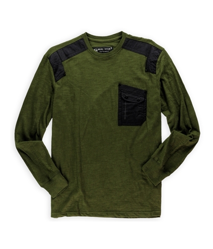 Marc Ecko Mens Pocket LS Embellished T-Shirt ivy XL