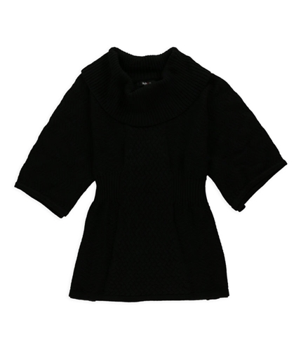 Style&co. Womens Knit Cowl Kimono Sweater ebonyblack XL
