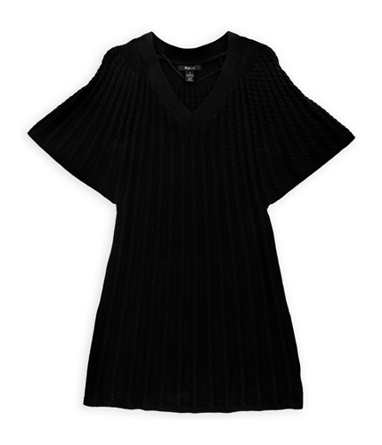 Style & Co. Womens Cable Knit Sweater Vest ebonyblack S