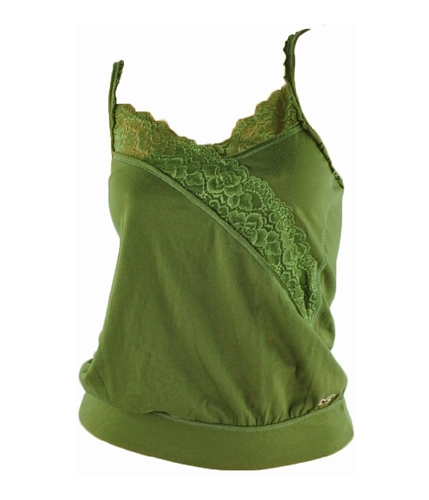 Hollister Womens Lace Halter Blouse Top green S