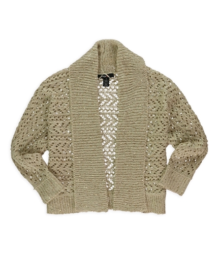 Style&co. Womens Sequined Shrug Sweater goldmarl S