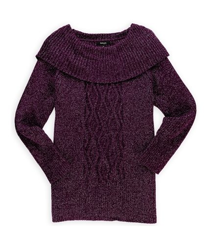 Style&co. Womens Metallic Tunic Sweater plumgloss 3XL