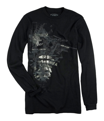 Ecko Unltd. Mens Landscape Graphic Thermal Sweater black XS