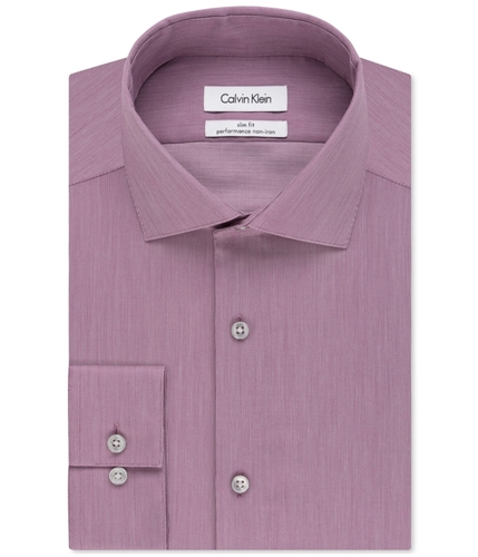 Calvin Klein Mens Performance Button Up Dress Shirt desertrose 15