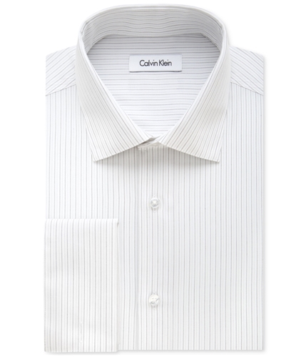 Calvin Klein Mens Non-Iron Button Up Dress Shirt white 17