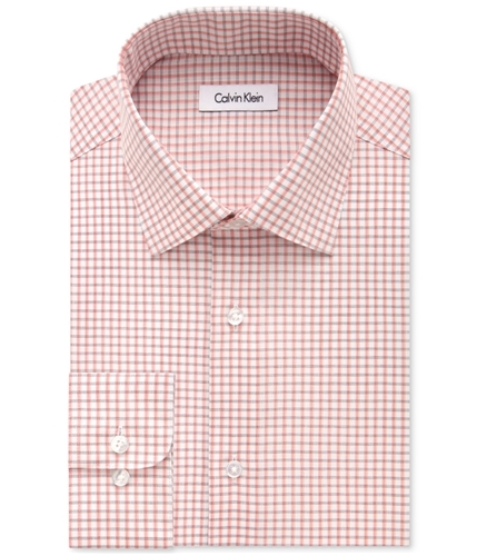 Calvin Klein Mens STEEL+ Preformance Button Up Dress Shirt sienna 16.5