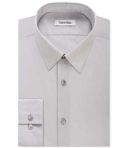 Calvin Klein Mens Infinite Button Up Dress Shirt gray 14.5