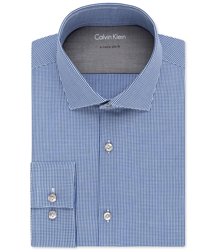 Calvin Klein Mens X Stretch Button Up Dress Shirt pacific 17-17.5