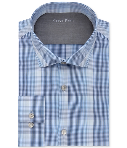 Calvin Klein Mens Extra Slim Fit Stretch Button Up Dress Shirt inkblue 16-16.5