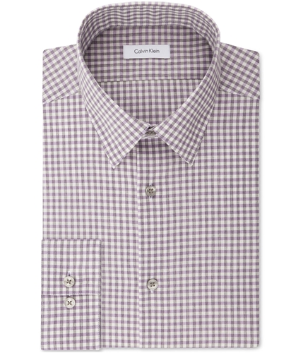 Calvin Klein Mens Slim-Fit Non-Iron Button Up Dress Shirt deeppurple 17.5