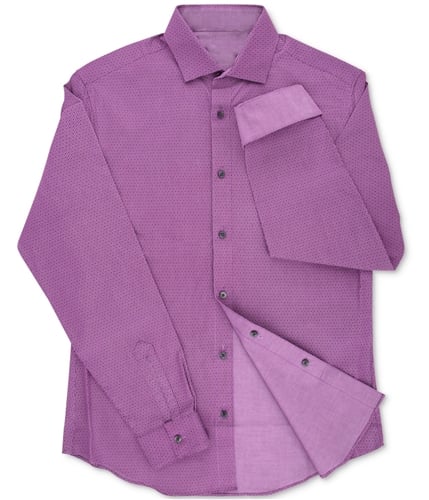 Calvin Klein Mens Reversible Button Up Dress Shirt merlot 15-15.5