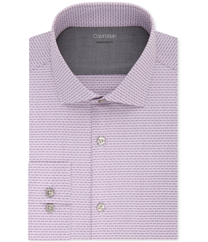Calvin Klein Mens Temp Regulation Button Up Dress Shirt plum 15-15.5