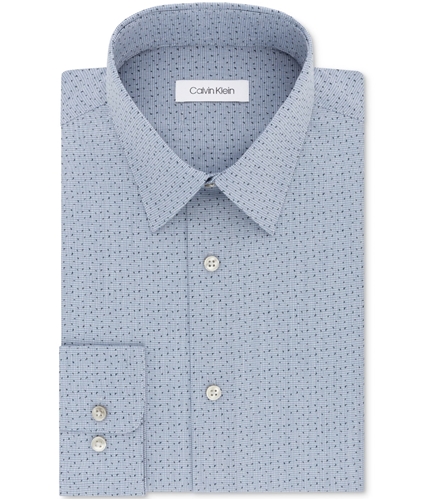 Calvin Klein Mens Steel+ Button Up Dress Shirt navy 17.5