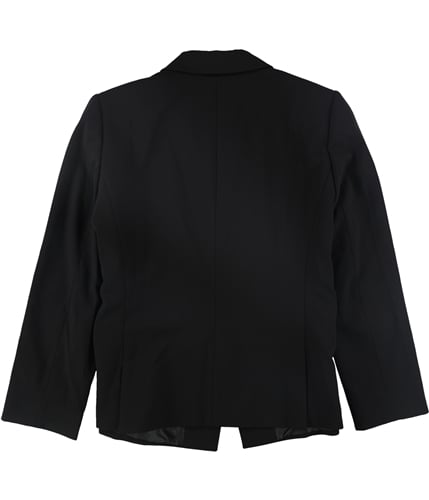 Tahari Womens Petite Bi-Stretch One Button Blazer Jacket black 12P
