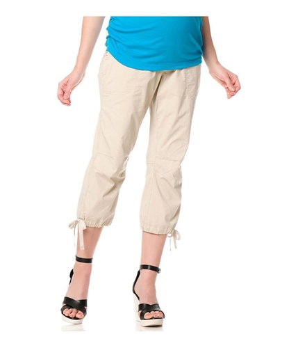 Motherhood Womens Secret Fit Belly Casual Convertible Pants beige S/21