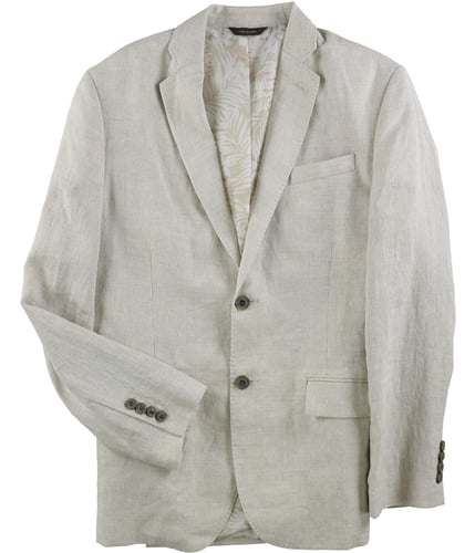 Tasso Elba Mens Linen Two Button Blazer Jacket naturalkhaki S
