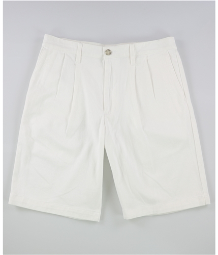 Dockers Mens Double-Pleated Casual Chino Shorts white 31