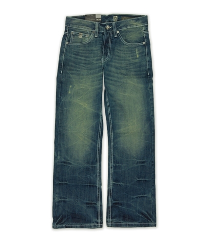 Marc Ecko Mens Stressed Boot Cut Jeans sethwash 28x30
