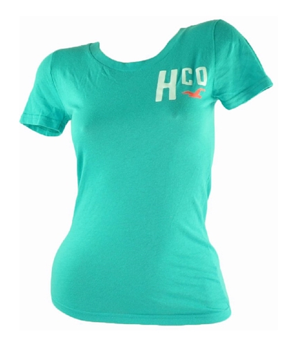 Hollister Womens Dana Point 2 Graphic T-Shirt turquoise S