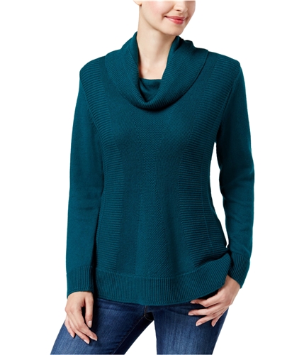 Style&co. Womens Cowl-Neck Pullover Sweater rareemerald 2XL
