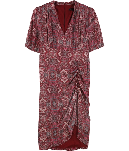 Nanette Lepore Womens Sensuous Shift Midi Dress ruby 2