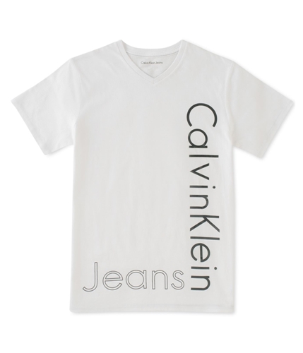 Calvin Klein Boys Print Logo Graphic T-Shirt white 5