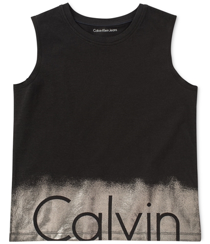 Calvin Klein Girls Shimmer Tank Top anthracite M