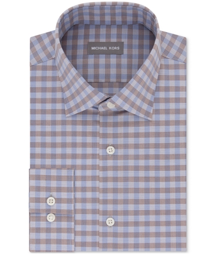 Michael Kors Mens Airsoft Button Up Dress Shirt bluemulti 16.5