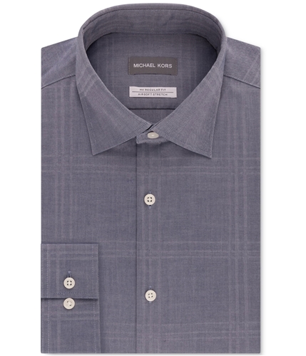 Michael Kors Mens Classic Regular Fit Button Up Dress Shirt navy 15.5