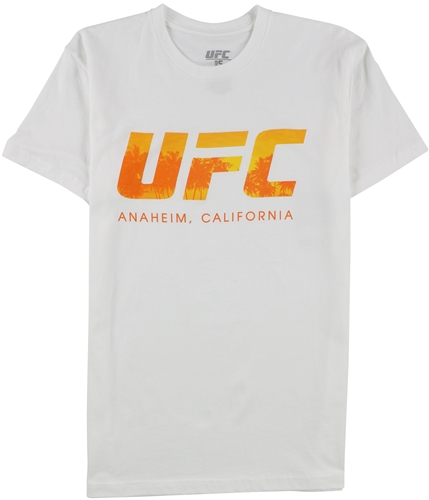 UFC Mens Anaheim California Graphic T-Shirt white S