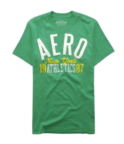 Aeropostale Mens 1987 Athletics Graphic T-Shirt cosmicgreen S
