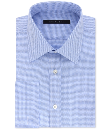 Sean John Mens Textured Button Up Dress Shirt softblue 16.5