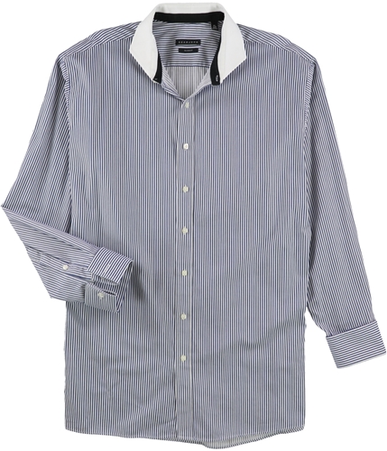 Sean John Mens Tailored Button Up Dress Shirt blue 18.5