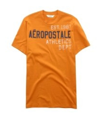 Aeropostale Mens Athletic Dept Graphic T-Shirt orange M