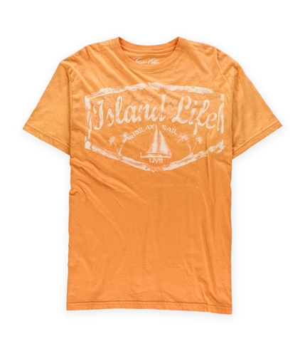 Tasso Elba Mens Island Life Graphic T-Shirt coralsplash S