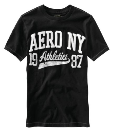 Aeropostale Mens Aero Ny Athletics 87 Graphic T-Shirt black S