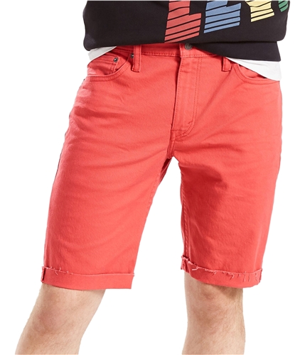 Levi's Mens 511 Slim-Fit Cutoff Casual Denim Shorts red 30