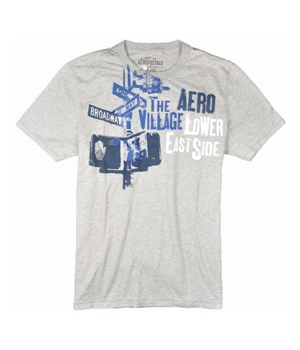 Aeropostale Mens One Way Broadway Graphic T-Shirt lththrgray XS