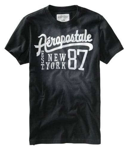 Aeropostale Mens Est New York 87 Graphic T-Shirt black XS