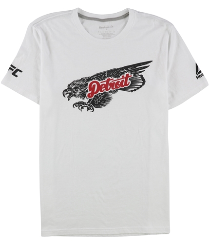 Reebok Mens Detroit Graphic T-Shirt white L